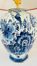 Load image into Gallery viewer, Antique Delft Bird Lamp