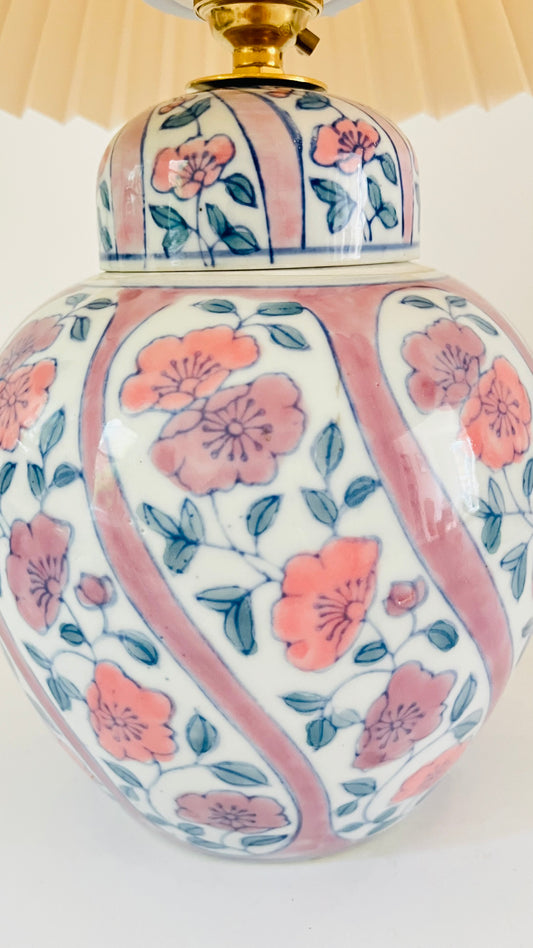 Antique Pink Flower Lamp