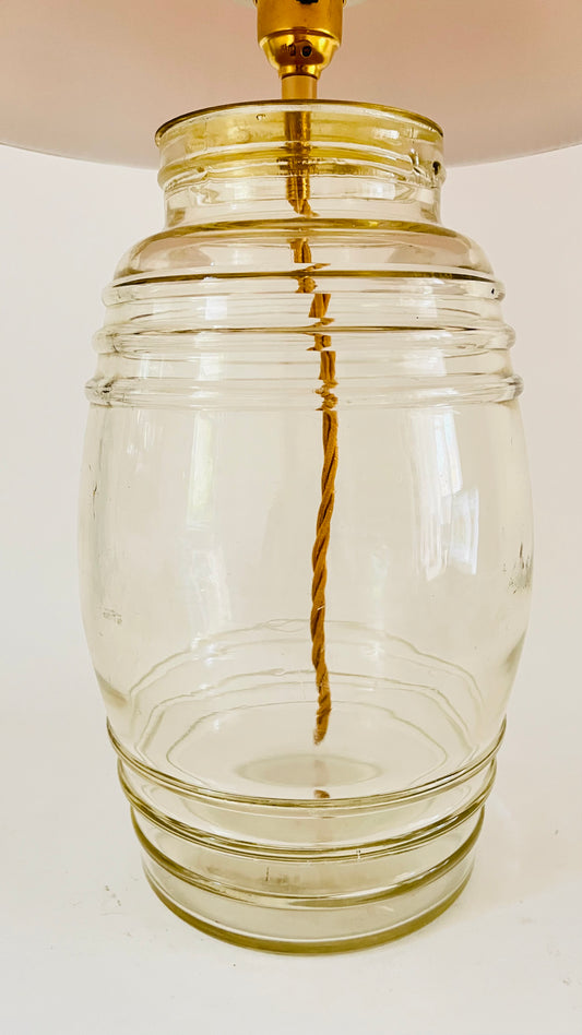 French Glass Table Lamp