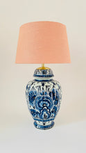 Load image into Gallery viewer, Antique Delft Table Lamp - pre order for mid Nov