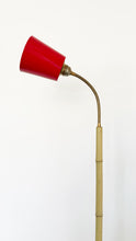 Load image into Gallery viewer, Bamboo and Terracotta Floor Lamp - Red