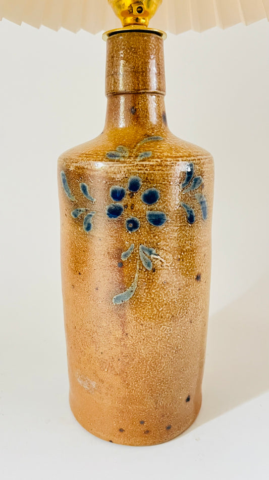 French Studio Pottery Flower Lamp