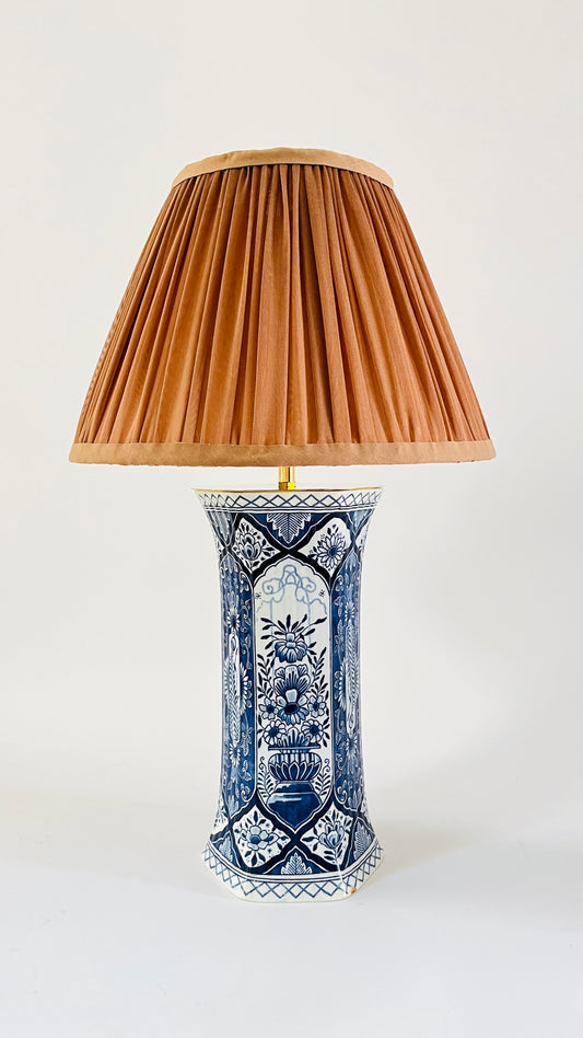 Antique Delft Pillar Lamp