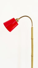Load image into Gallery viewer, Bamboo and Terracotta Floor Lamp - Red
