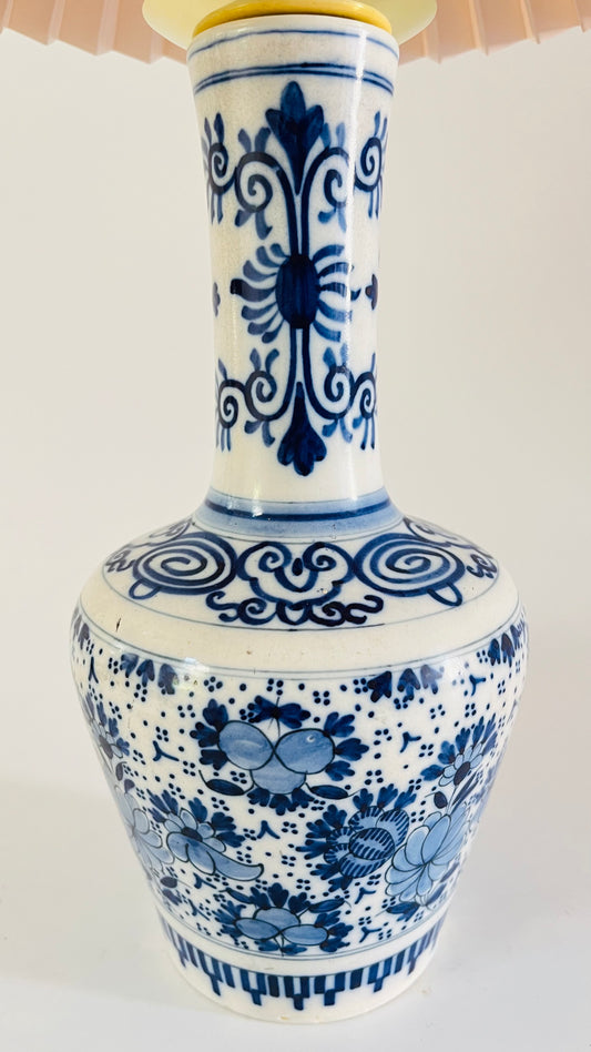 Antique Delft Table Lamp