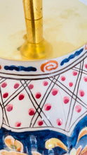 Load image into Gallery viewer, Antique Delft Polychrome Lamp (damaged) - pre order for mid July