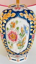 Load image into Gallery viewer, Antique Delft Polychrome Lamp (damaged) - pre order for mid July