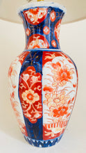 Load image into Gallery viewer, Antique Japanese Imari Lamp - pre order for early Jan