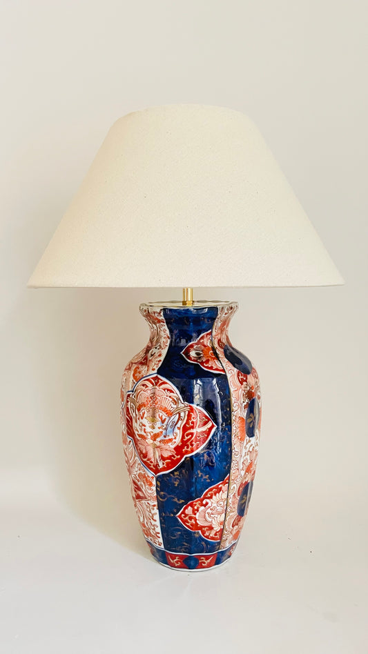 Antique Japanese Imari Lamp - pre order for mid July