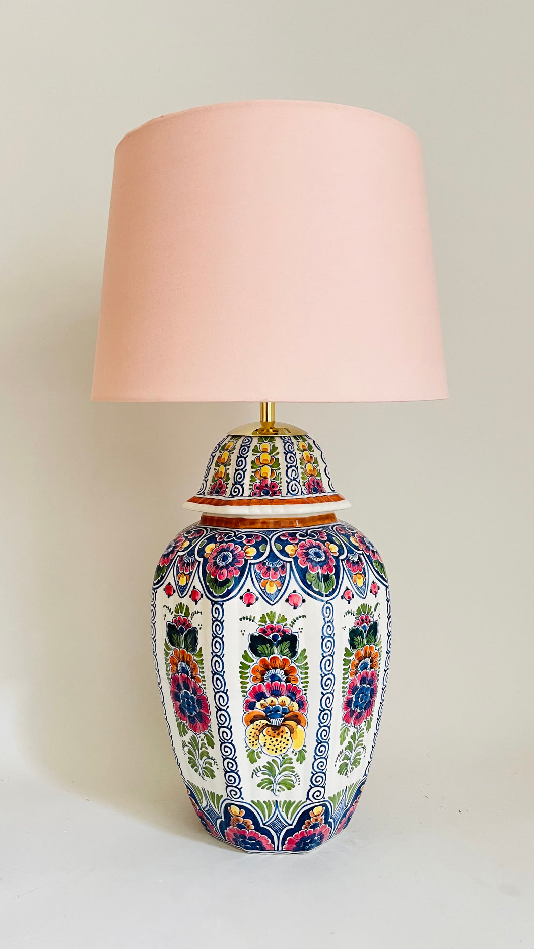 Antique Delft Polychrome Lamp - pre order for mid April