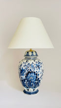 Load image into Gallery viewer, Antique Delft Table Lamp - pre order for end of Nov