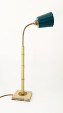 Load image into Gallery viewer, Bamboo and Terracotta Table Lamp - Blue
