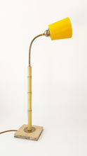 Load image into Gallery viewer, Bamboo and Terracotta Table Lamp - Yellow
