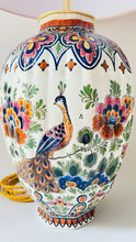 Load image into Gallery viewer, Tall Antique Delft Lamp (damaged) - pre order for mid June