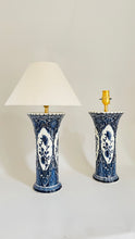 Load image into Gallery viewer, Antique Delft Boch Lamp - pre order for mid May