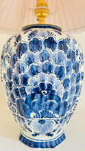 Load image into Gallery viewer, Antique Delft Blue Lamp - pre order for w/c April 24th