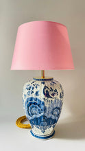 Load image into Gallery viewer, Antique Delft Blue Lamp - pre order for early May