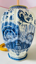 Load image into Gallery viewer, Antique Delft Blue Lamp - pre order for early May