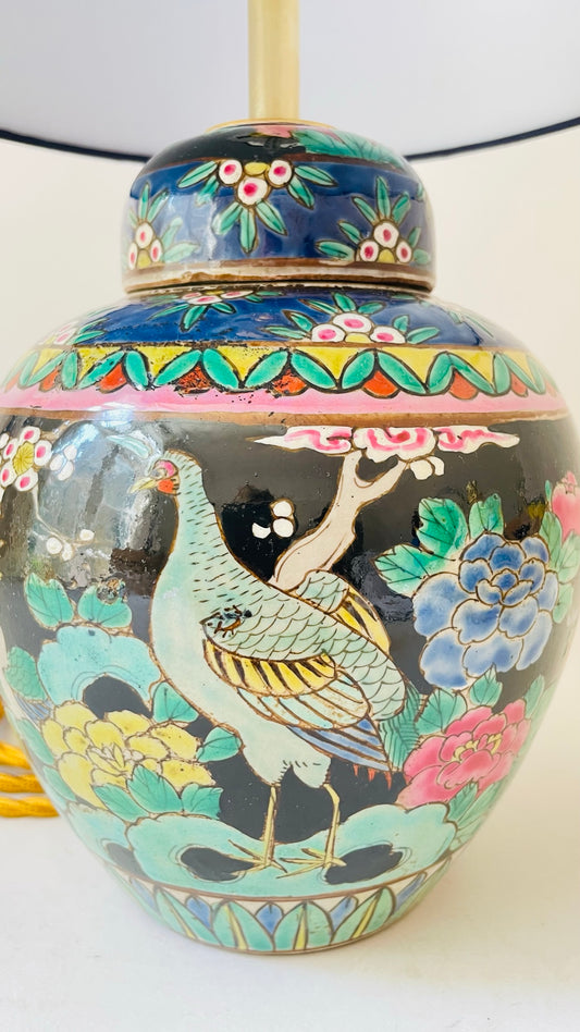 Antique Japanese Peacock Lamp - pre order for early July