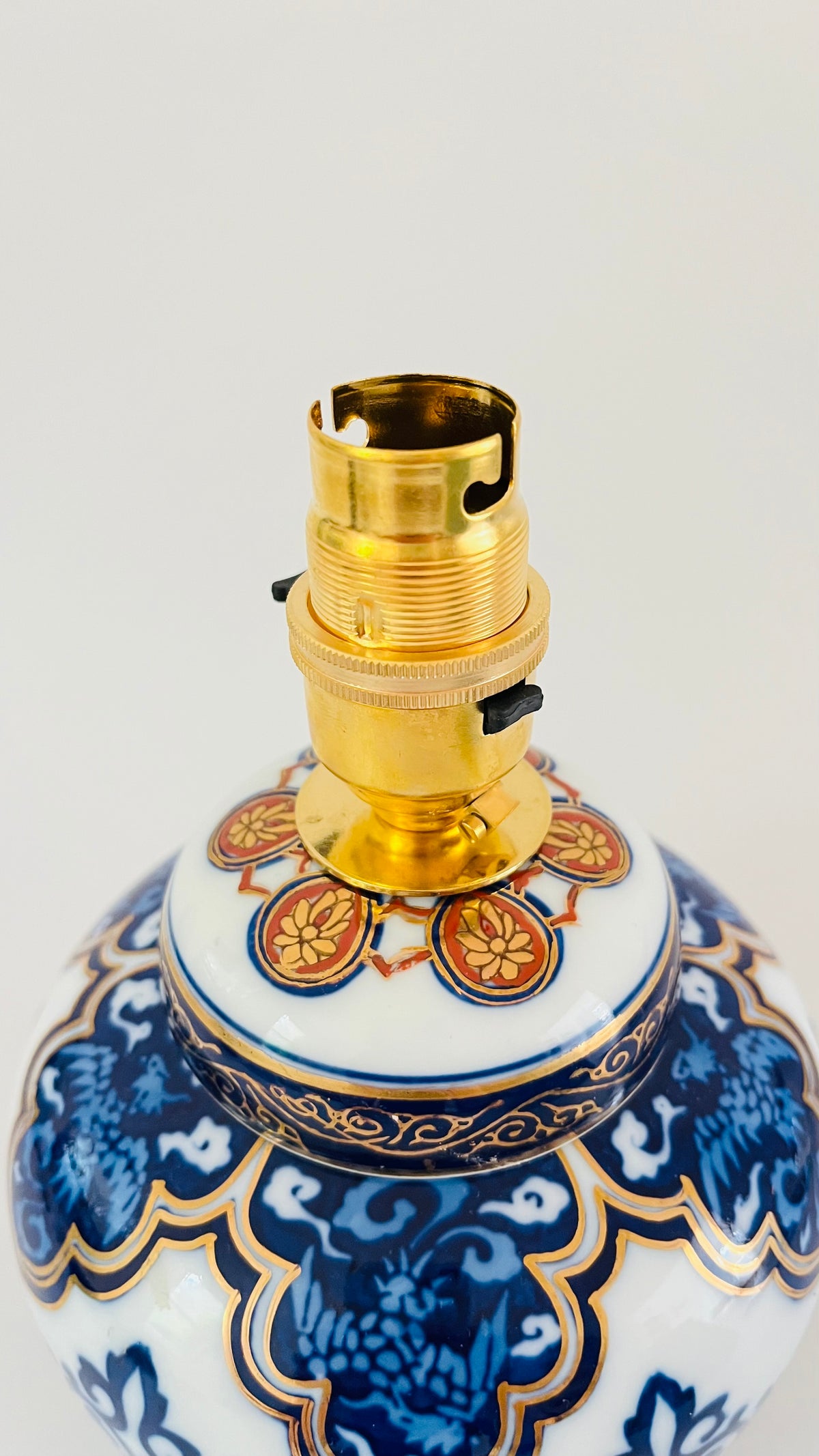 Antique Japanese Mini Gold Imari Lamp
