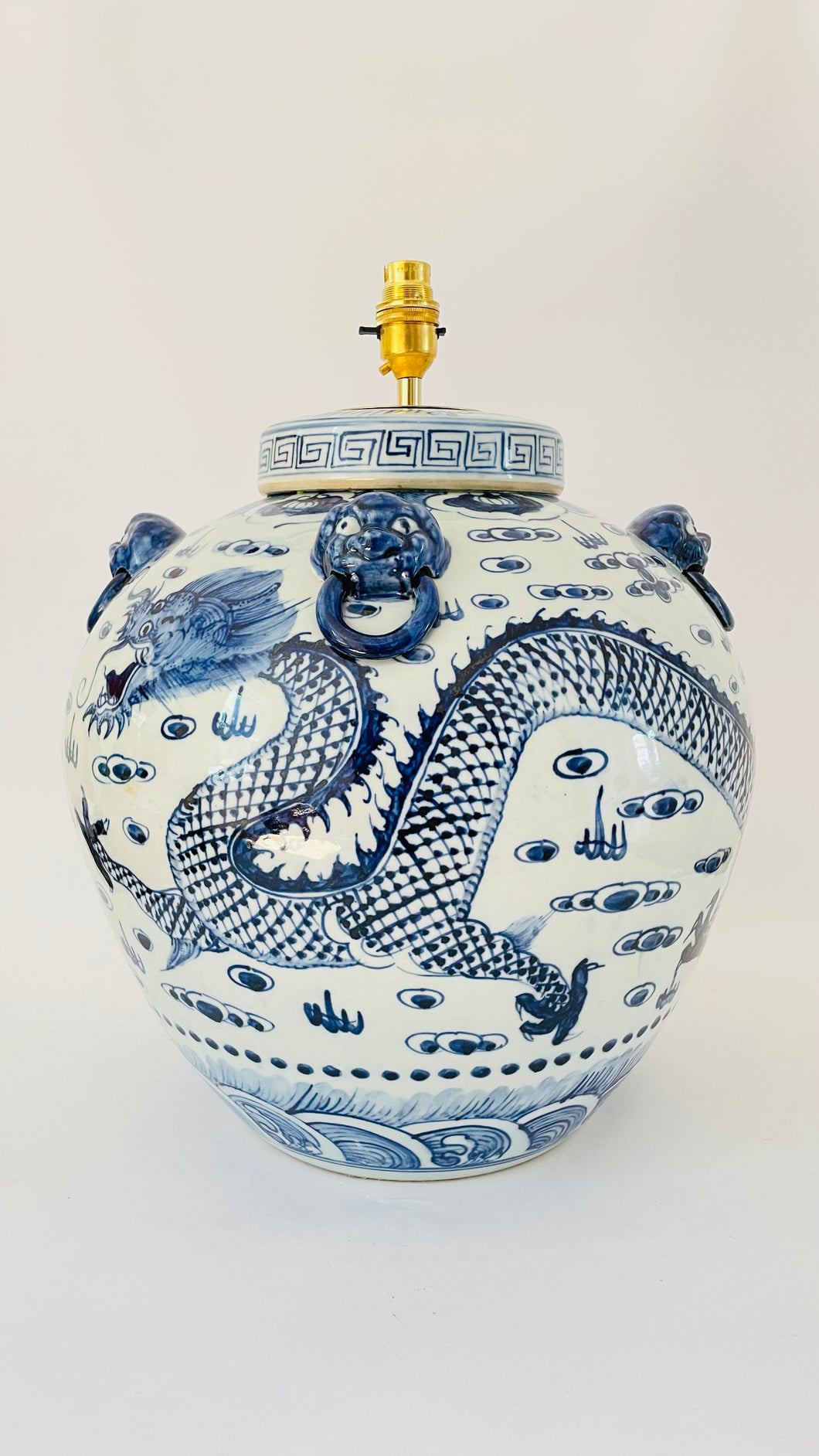 XL Antique Dragon Lamp