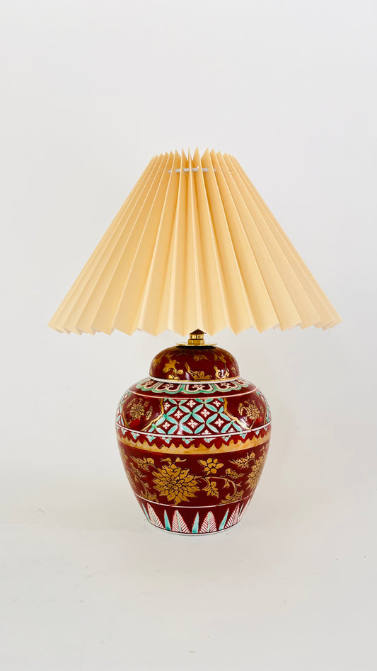 Antique Japanese Mini Gold Imari Lamp