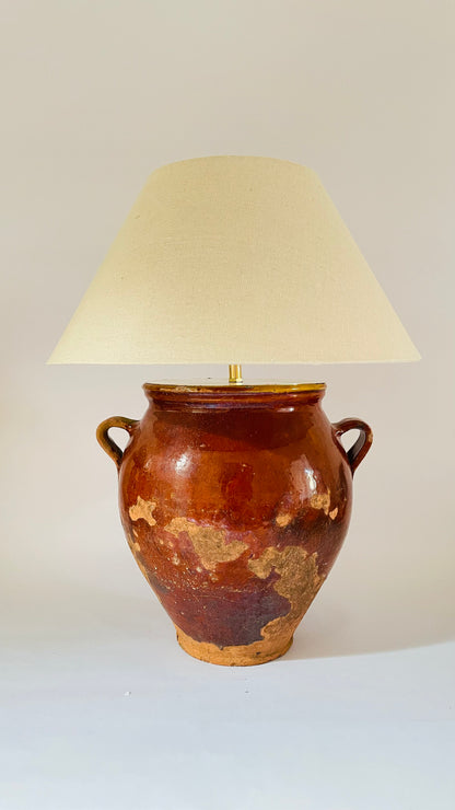 Antique French Confit Jar Lamp - pre order for early Nov