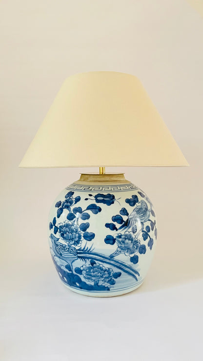 Large Antique Ginger Jar Lamp
