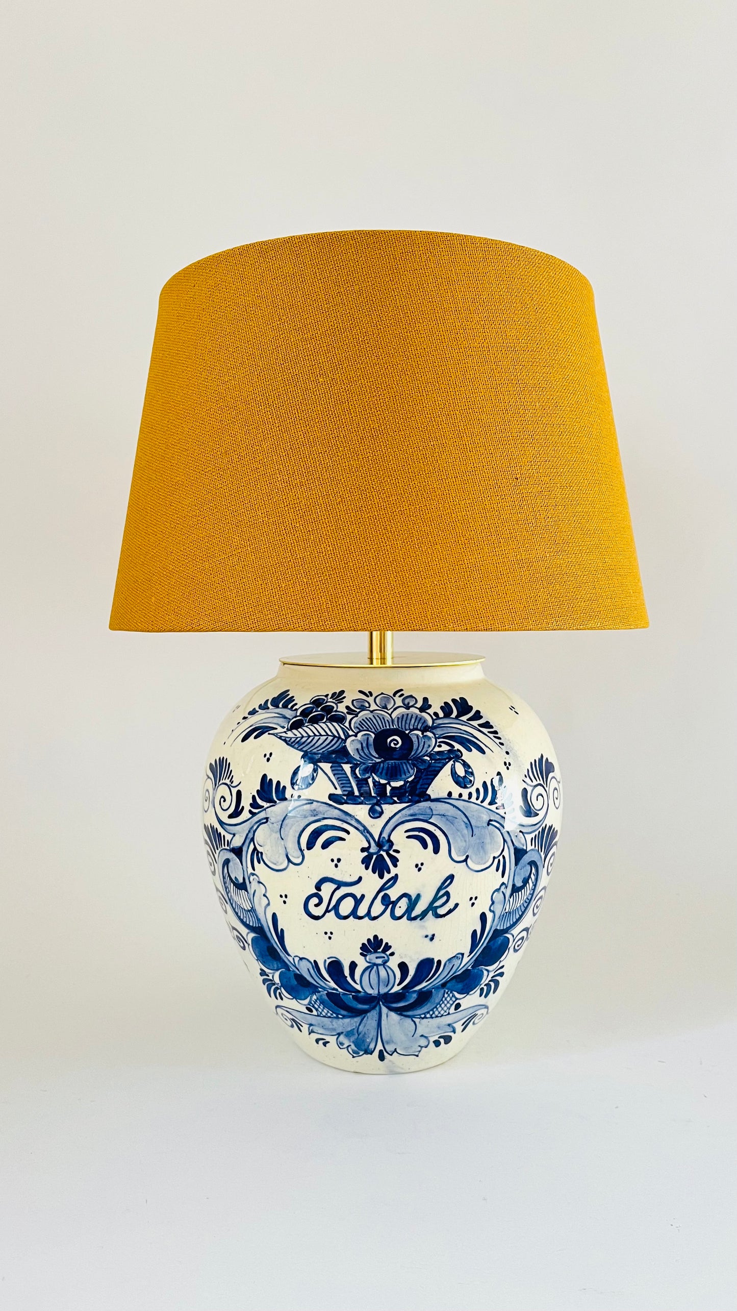 Antique Delft Tobacco Lamp