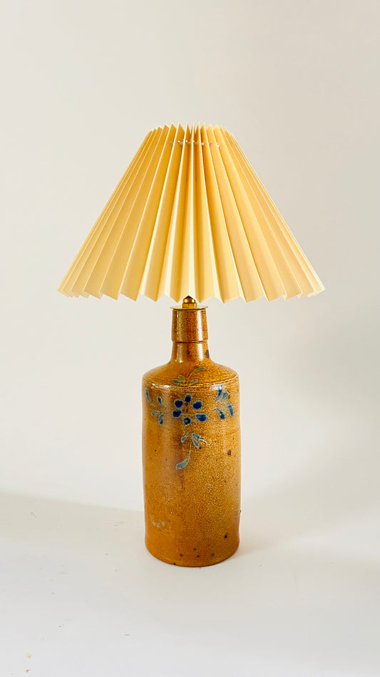 French Studio Pottery Flower Lamp