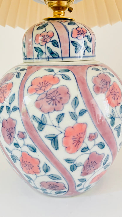 Antique Pink Flower Lamp