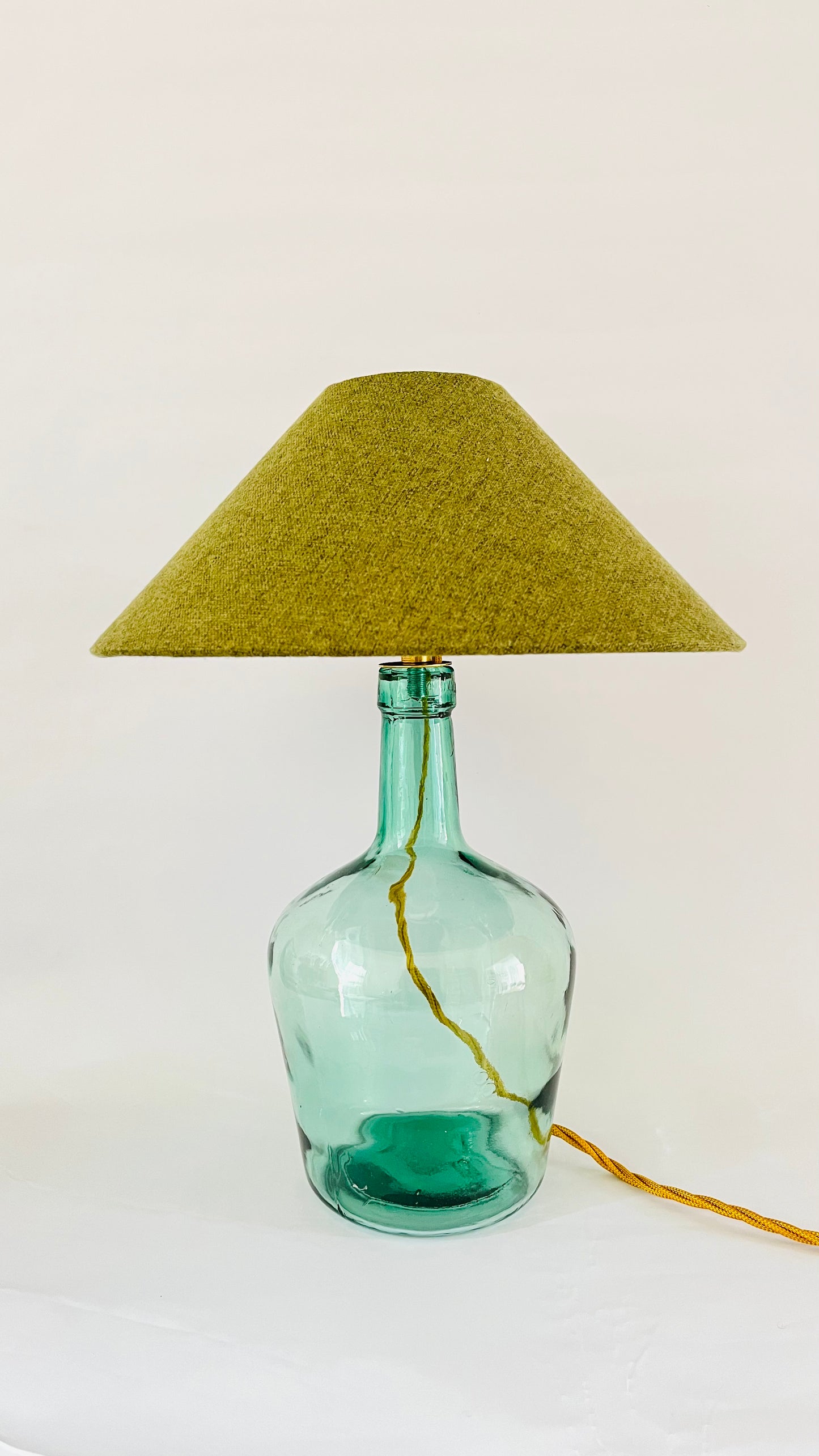 Antique French Mini Demijohn Lamp