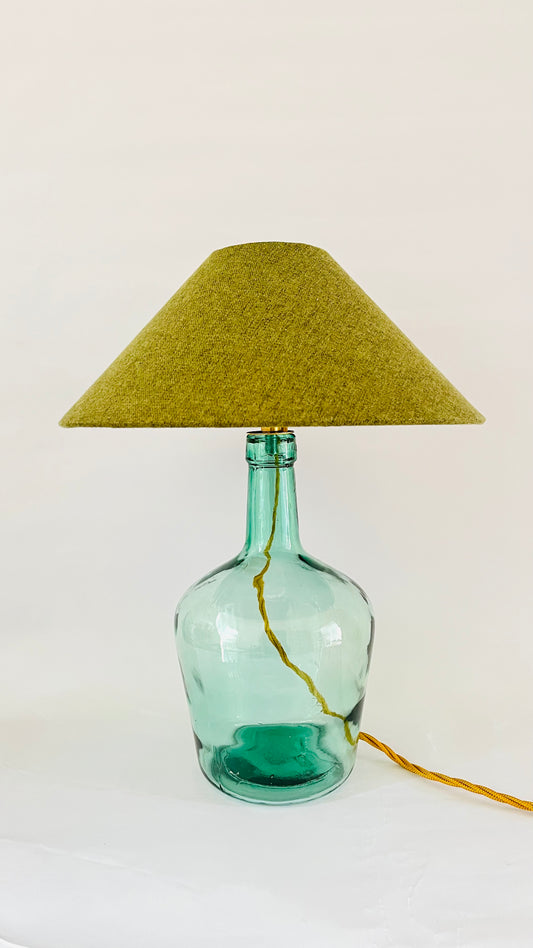 Antique French Mini Demijohn Lamp