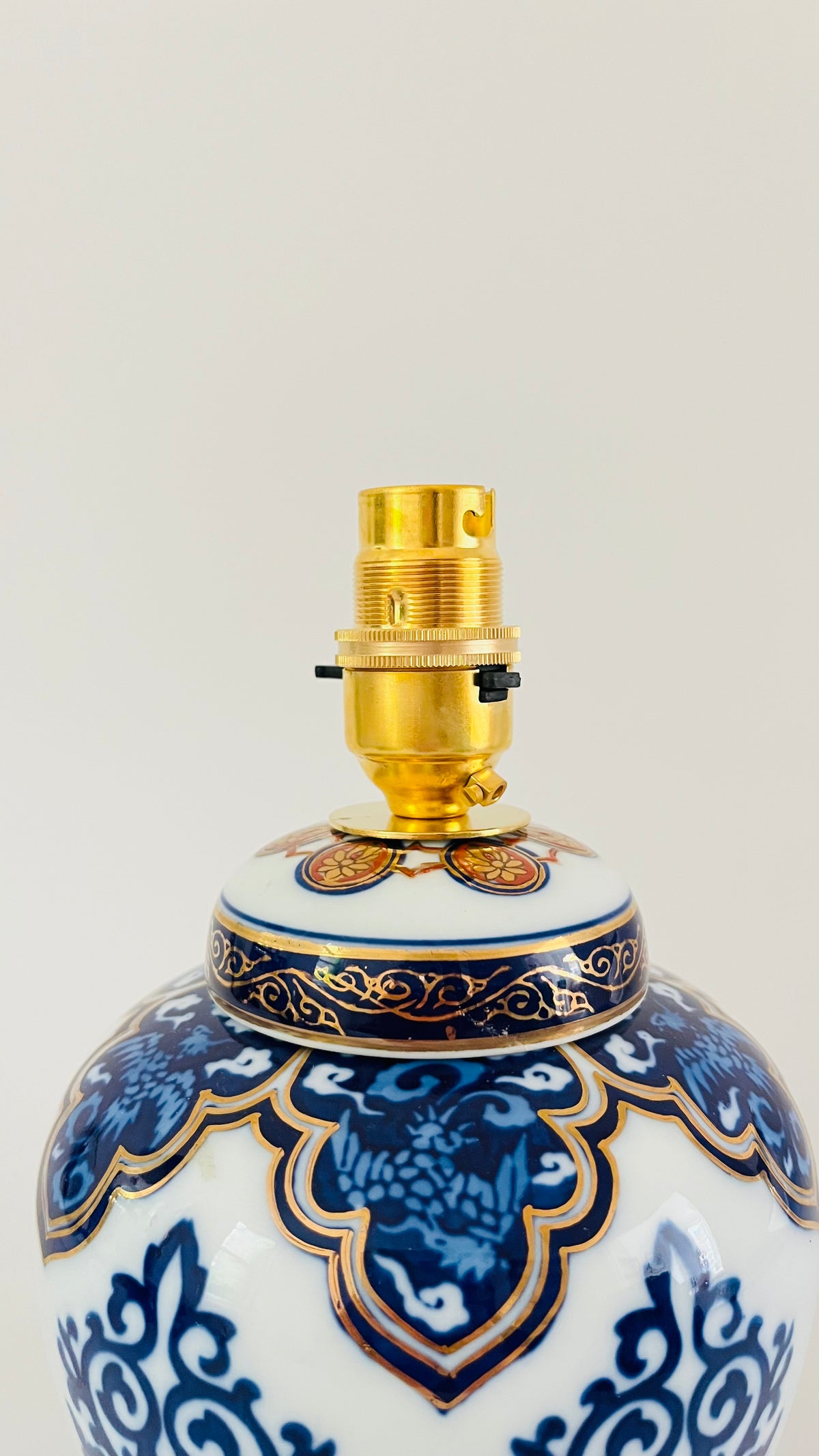 Antique Japanese Mini Gold Imari Lamp