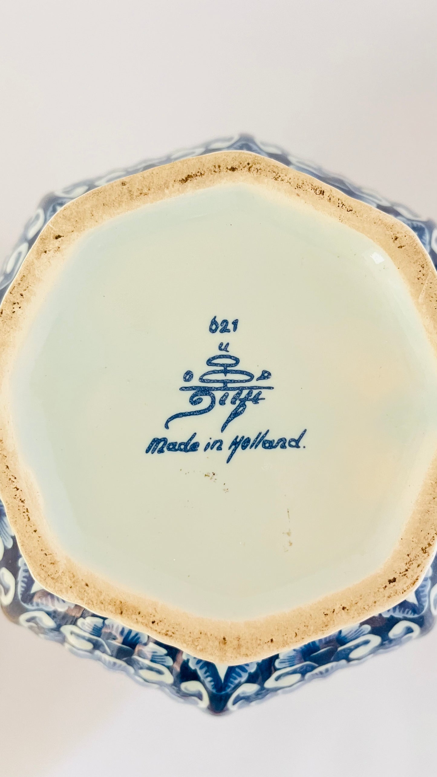 Antique Delft Lamp