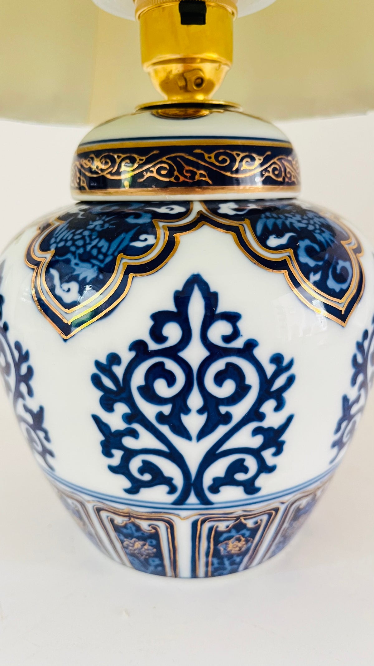Antique Japanese Mini Gold Imari Lamp