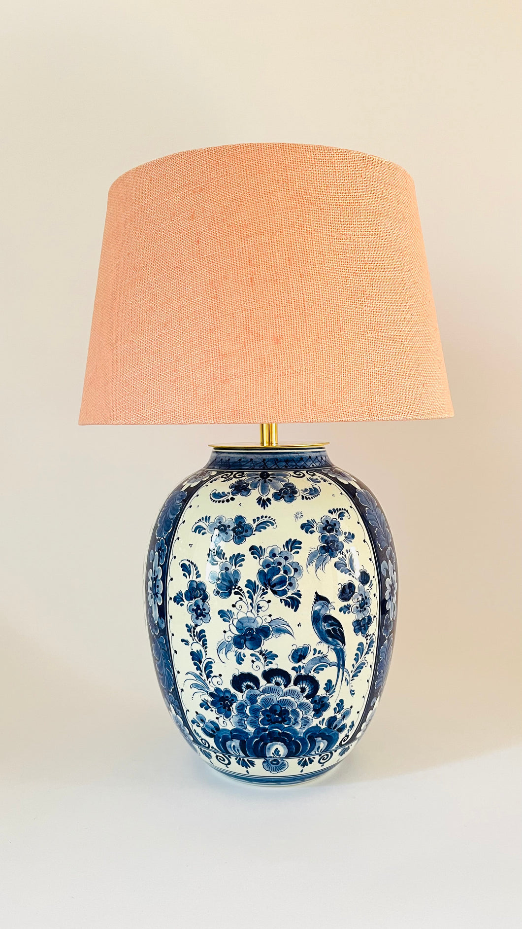 Antique Delft Bird Lamp - pre order for end of Dec