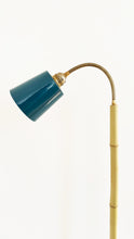 Load image into Gallery viewer, Bamboo and Terracotta Floor Lamp - Blue
