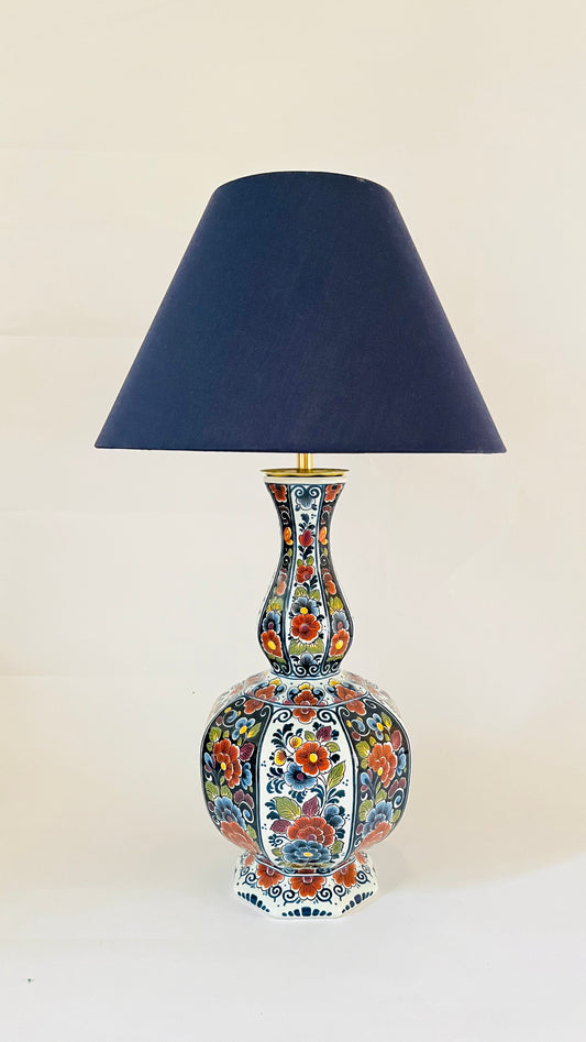 Large Antique Delft ‘Knobbelvaas’ Lamp - pre order for mid Aug