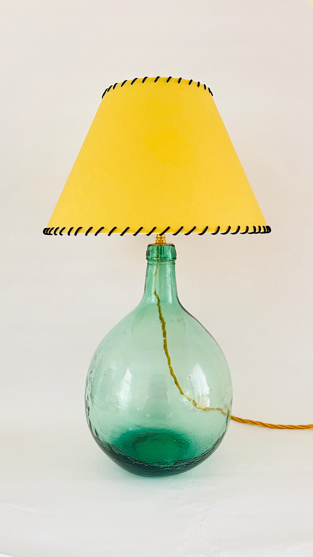 Antique French Demijohn Bottle Lamp