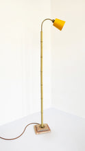 Load image into Gallery viewer, Bamboo and Terracotta Floor Lamp - Yellow
