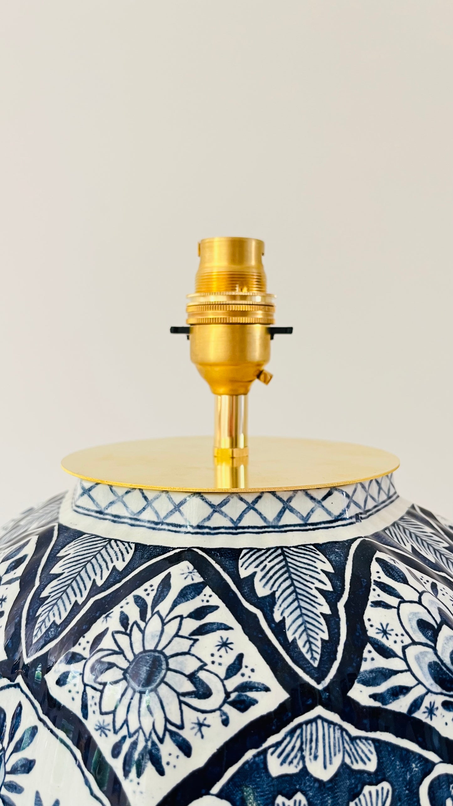 Antique Royal Delft Table Lamp