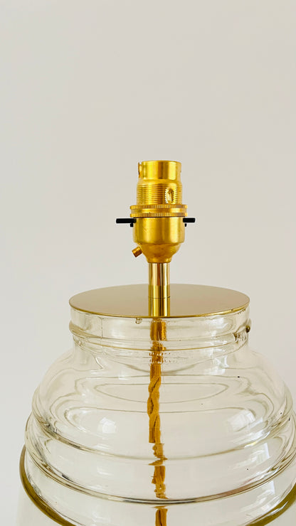 French Glass Table Lamp