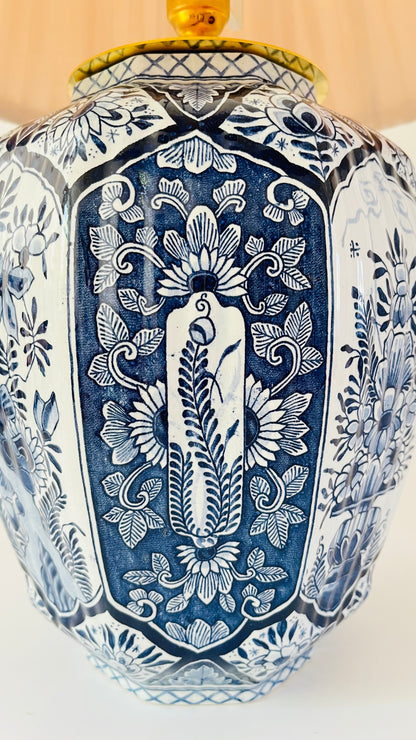 Antique Royal Delft Table Lamp