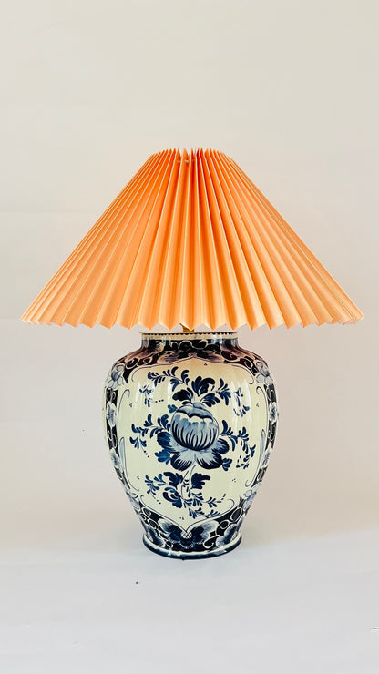 Antique Delft Table Lamp