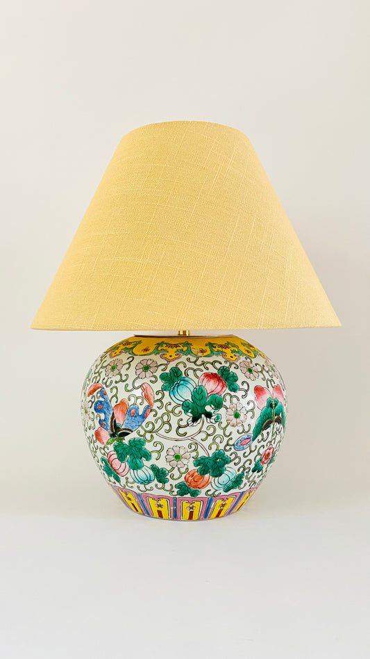 Antique Chinese Flower Lamp