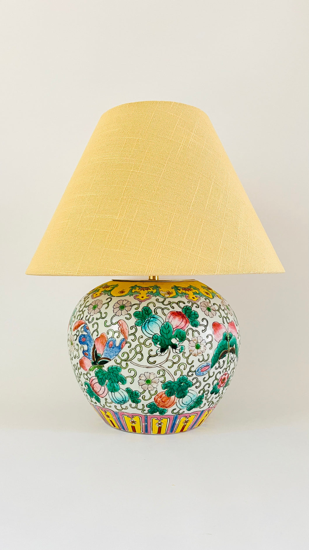 Antique Chinese Flower Lamp