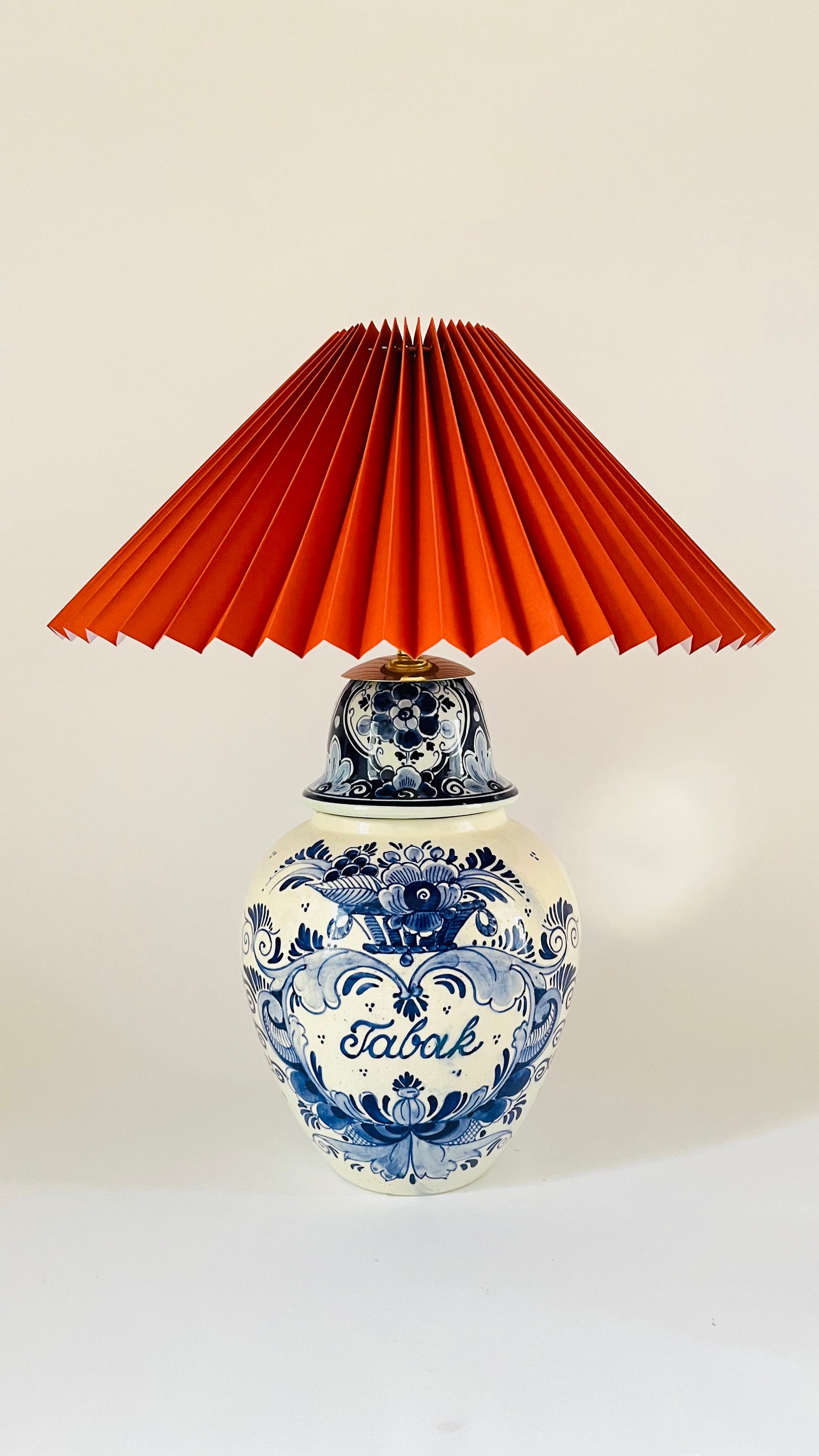 Antique Delft Tobacco Lamp