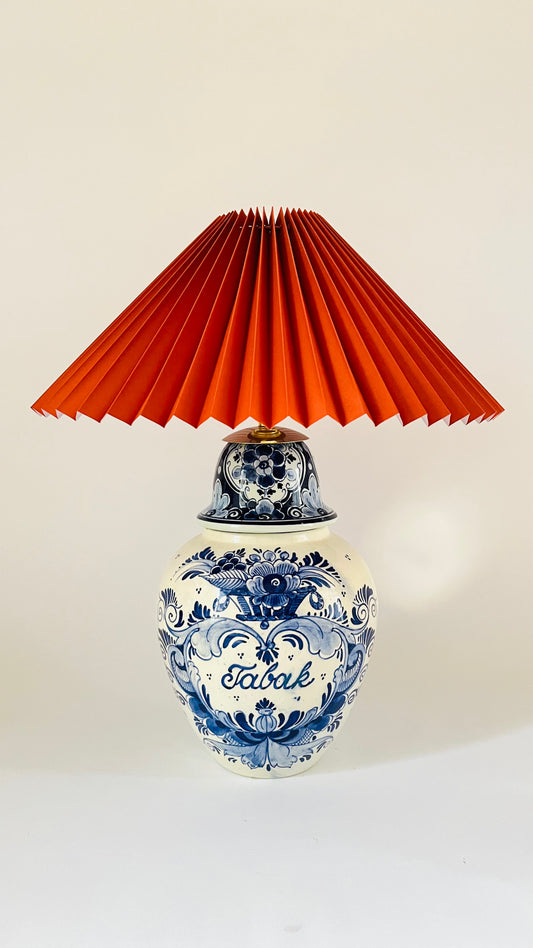 Antique Delft Tobacco Lamp