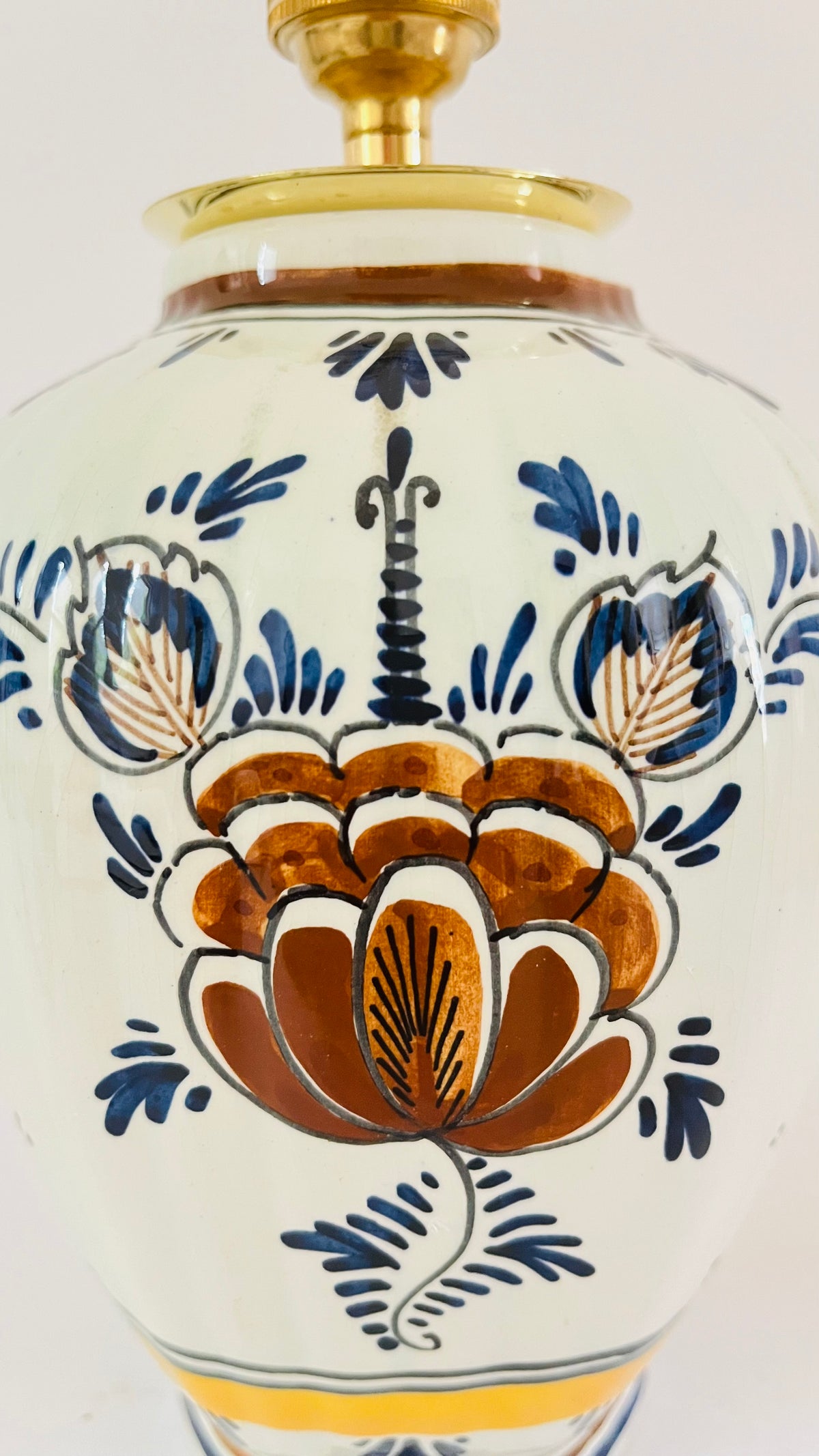 Antique Mini Delft Polychrome Lamp